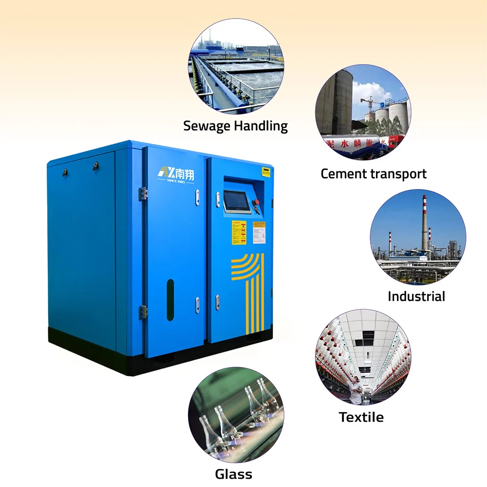 Nanxiang Factory Screw Air Compressor 22kw Electric Fixed Speed Screw Air Compressor 13bar 10 Bar 8Bar Rotary Screw Compressor