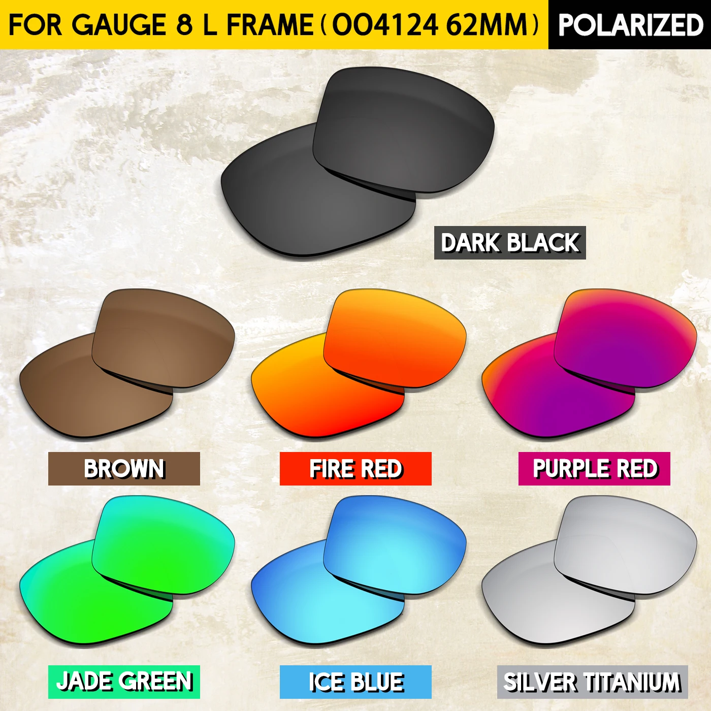 

Suitable for Oakley Gauge 8 L OO4124 Replacement Lenses Compatible With Oakley Gauge 8 L Sunglasses Frame