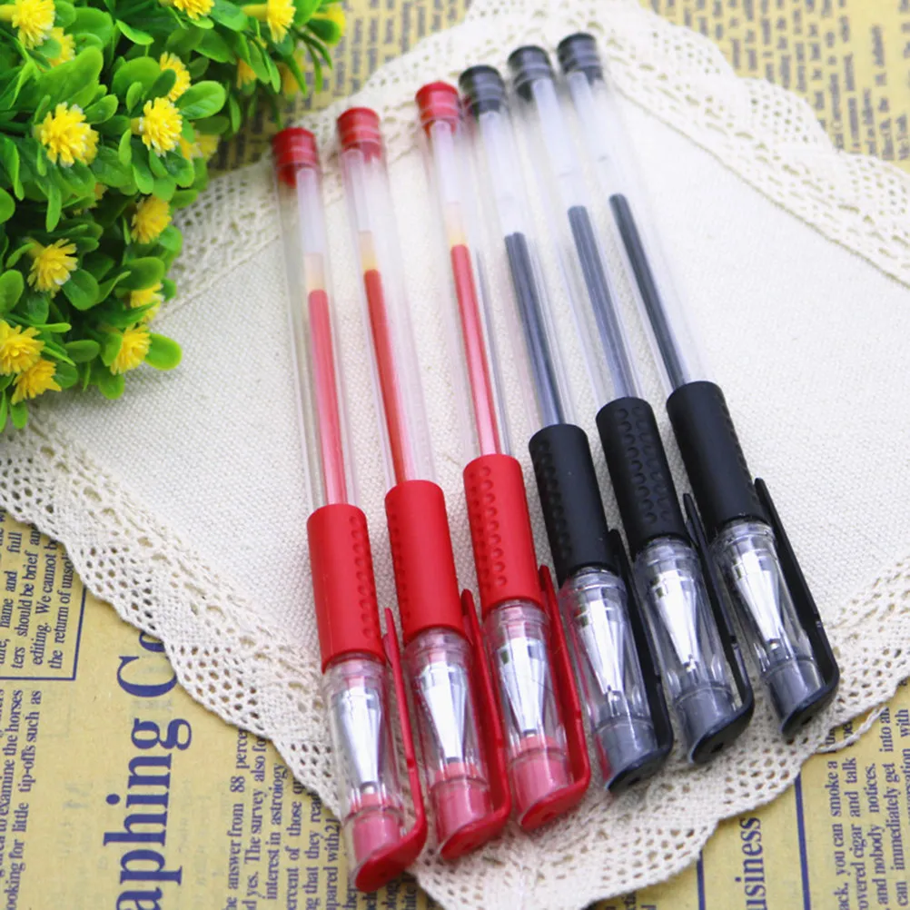 

12Pcs Roller Ball Pen Set 0.5mm Gel Ink Smooth Flow Comfort Grip Ergonomic Design Perfect for Homework Office Work School Use