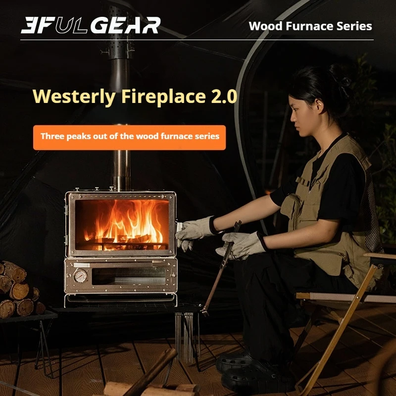 3F UL GEAR Pellet Stove Burner Outdoor Camping Equipment Portable Firewood Furnace Winter Tent Wood Heating Fireplace Cooking