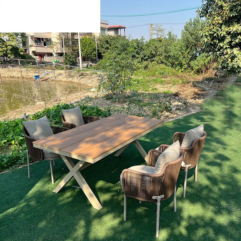 

# t * для улицы, скандинавский стол и стул, двор, отель, открытый диван из ротанга, комбинация уличного сада, балкона