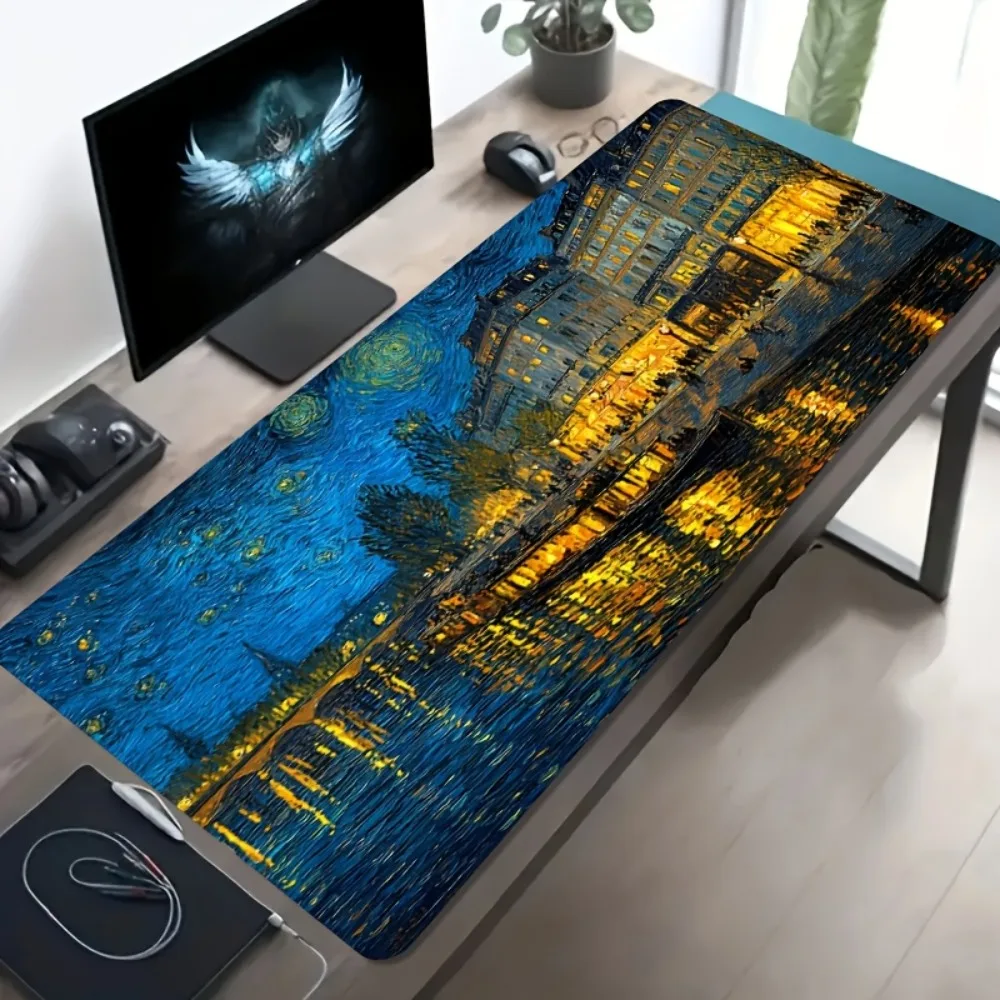 

Unique Van Gogh Starry Night Desk Mat Perfect Gift for Art Lovers