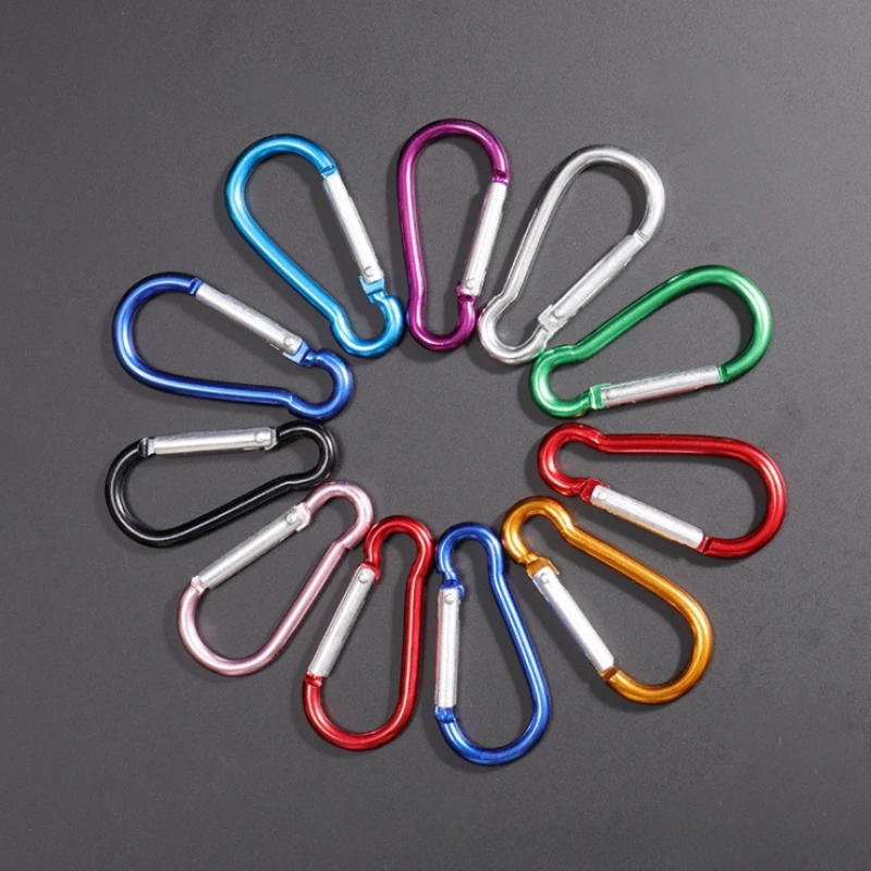 5/10PCS Aluminum Alloy Carabiner Keychain Outdoor Camping Climbing Snap Clip Lock Buckle Hook Outdoor Camping Tool