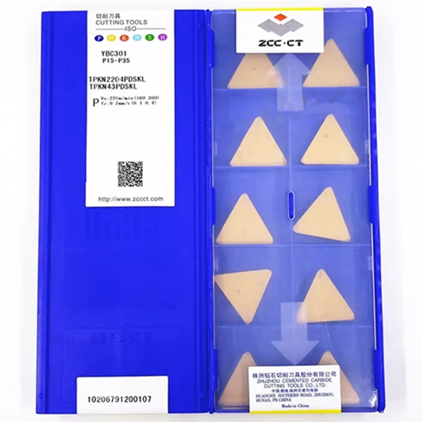 TPKN2204PDSKR YBC301/TPKN2204PDSKL YBC301 TPKN2204PDSKR TPKN2204PDSKL TPKN2204 TPKN43 ZCC.CT CNC carbide inserts 10pcs/box