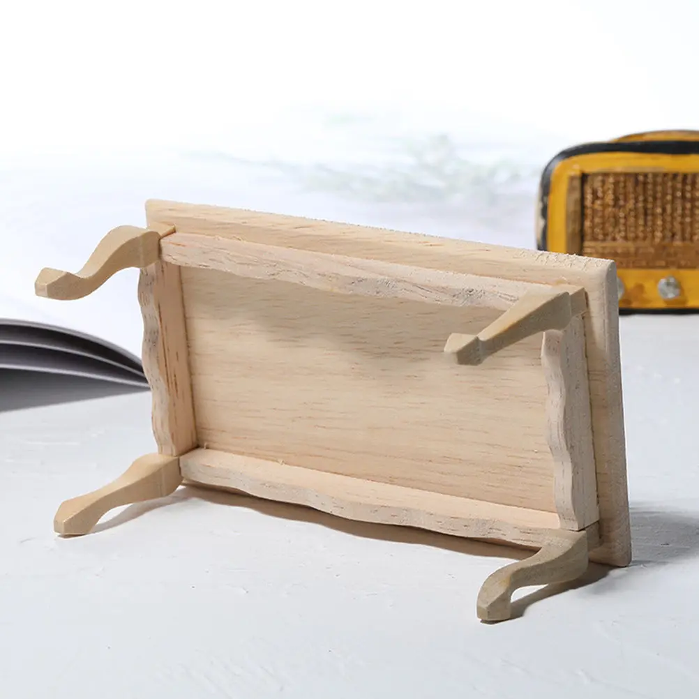 

1 шт. миниатюрный деревянный чайный столик, долговечный аксессуар для миниатюрного дома, декоративная модель мебели