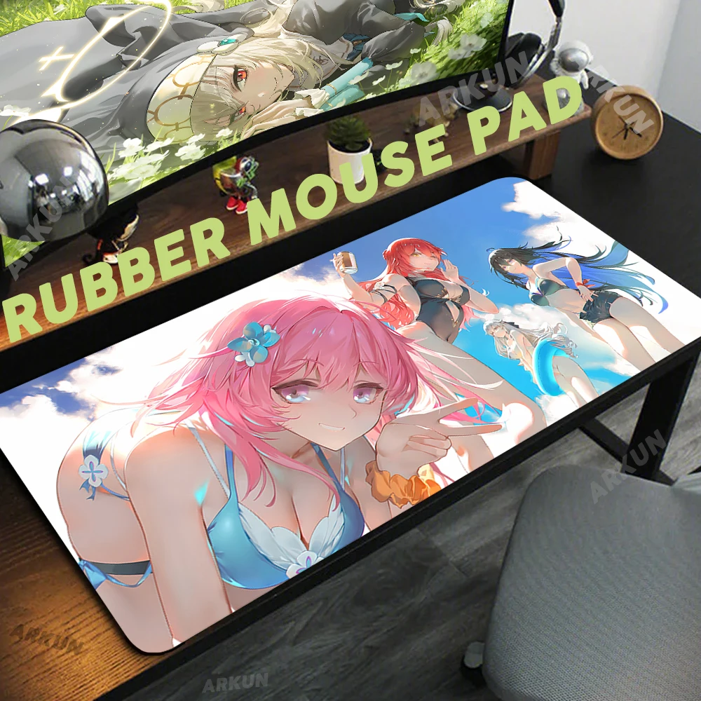 

Fashion Game Honkai Star Rail Cute Kawaii March 7th Mouse Pad Desk Large Rubber Keyboards pad Gaming Accessories Office PC Mat