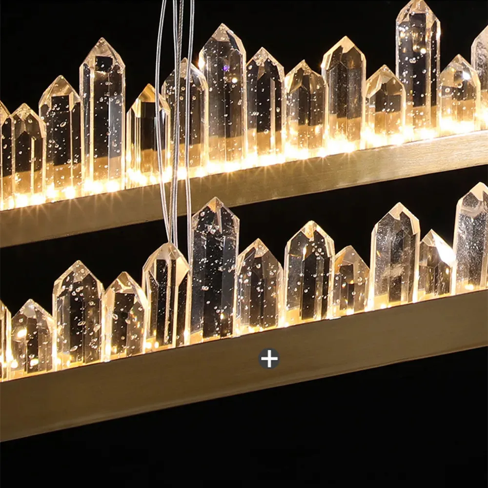 Modern Chandeliers For Living Room LED Arrow Crystal Pendant Lamp Dining Table Bedroom Hall Home Decoration Light Luster Fixture