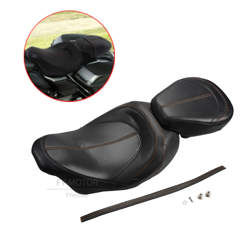 

Motorcycle Low-Profile Two-Up Driver Passenger Seat Fit Harley Touring CVO Street Glide Road King Special Classic 2009-2023 2022