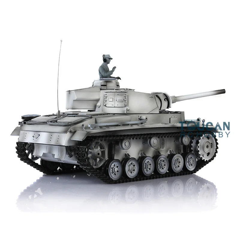 HENG LONG 1/16 Snow 7.0 Upgraded Panzer III L FPV RTR RC Tank 3848 360° Turret Remote Control Car Boys Toys TH17352-SMT4