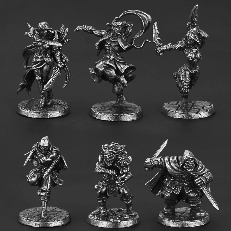 Metal Robbers Assassin Finished Goods Static Ornament Board Game Chess Pieces Action Figures Model Desktop Accessories Toys Gift