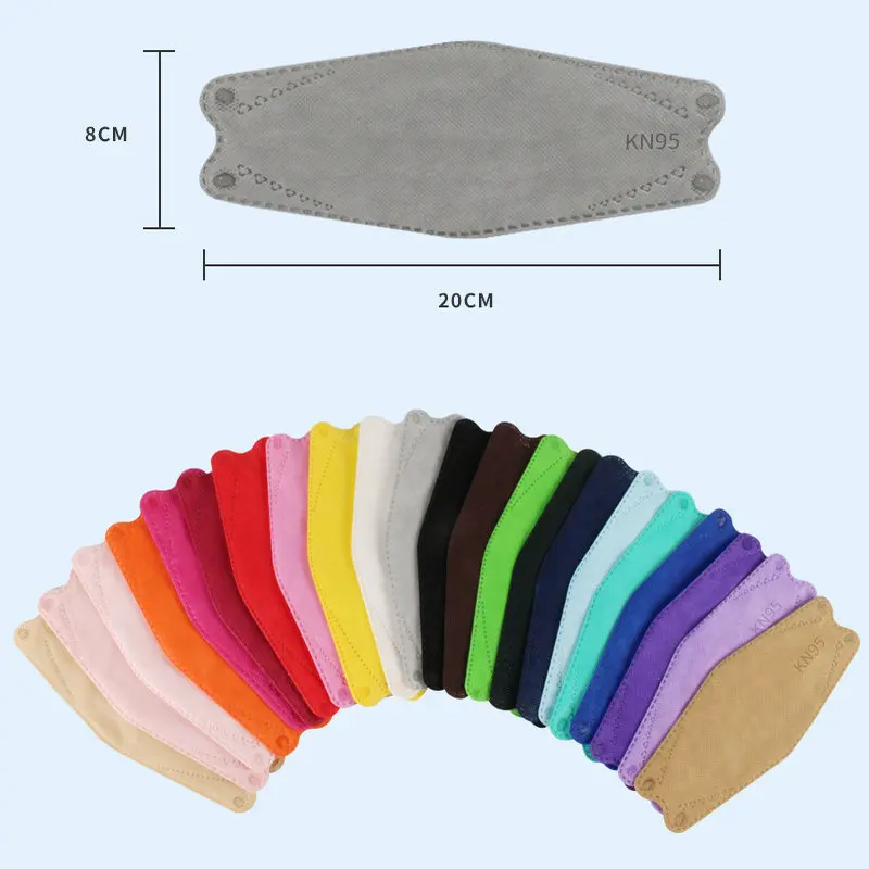 mascarillas Mask Korean Fashion KN95 Grade Face mask Fish Mouth Type Willow Leaf Type Independent packaging Light Color Fashion