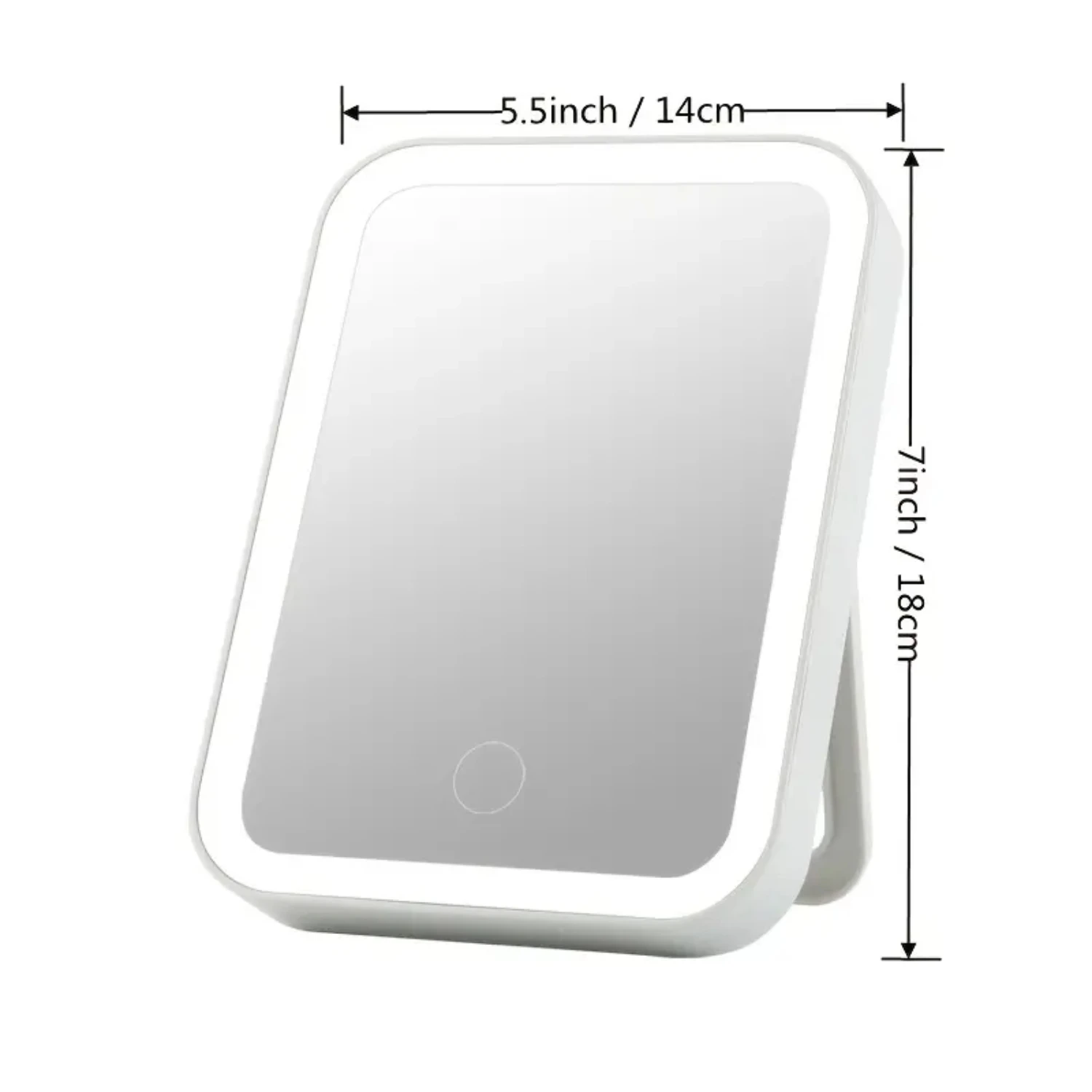 Specchio per trucco portatile compatto touch screen con vanità in piedi, specchio cosmetico ingranditore - Pieghevole e comodo per Trav