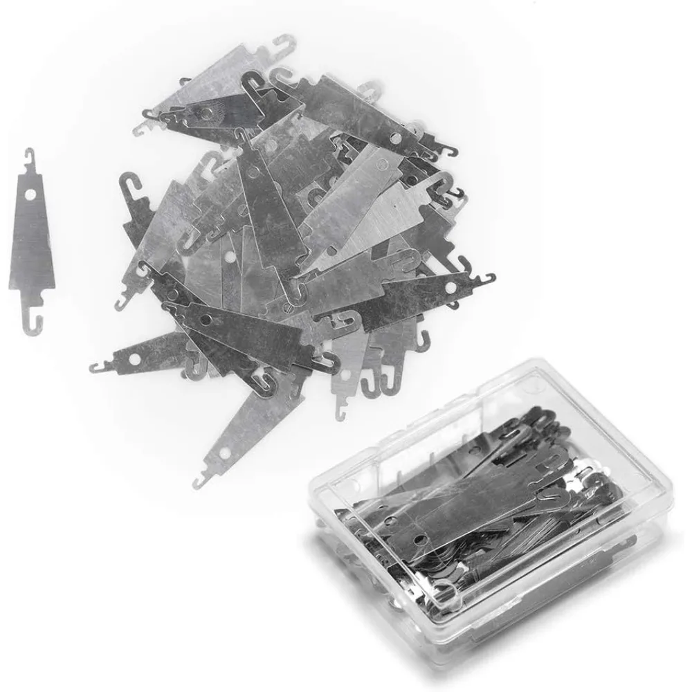 60 Stück Edelstahl-Nadelfädler zum Selbermachen Nähen, mit durchsichtiger Box.