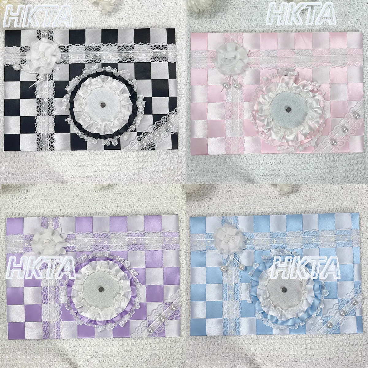 

Готовый набор для творчества: 2D-декорации Gumei, лента в клетку, сумка для хранения материалов, милый и стильный комплект для женщин