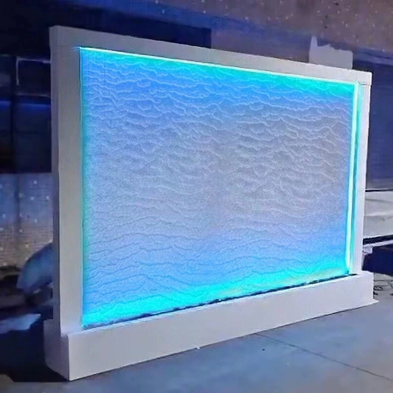 

custom.OEM Custom Indoor/Outdoor Decor Long Curtain Stainless Steel Wire Stone Cement Glass-Screen Application