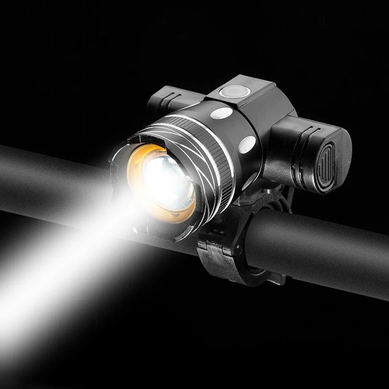 Bike Headlight T6 Super Bright Cycling Flashlight - USB Rechargeable, Waterproof, LED Lighting for Night Bicycle Riding