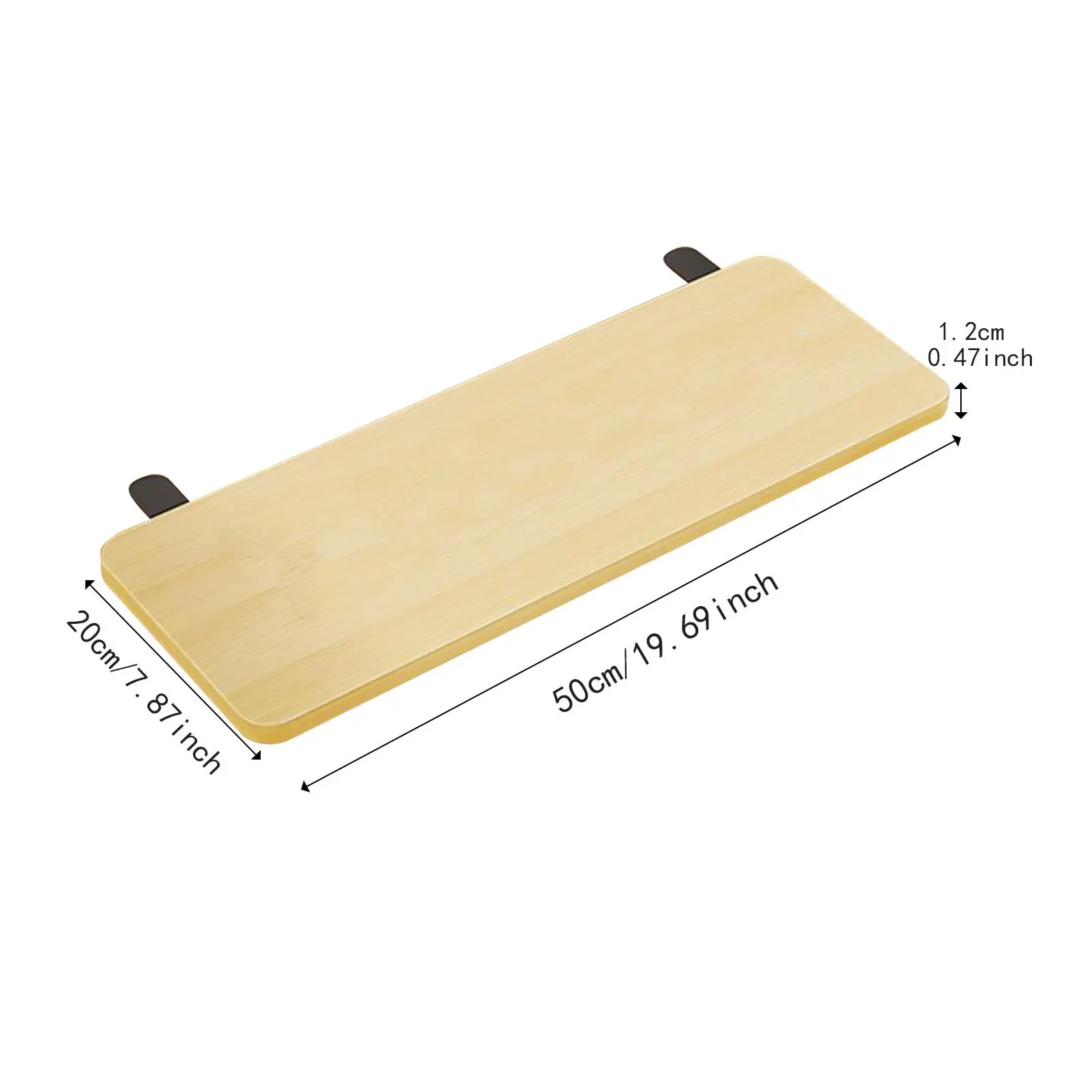 Desk Extender Board Home Office for Computer Table Desktop Extension Board Folding Clamp on 50x20cm Space Saving widening Board