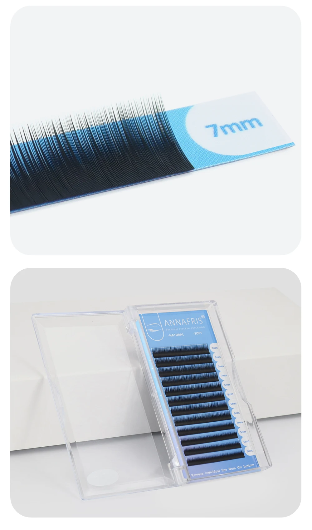 ANNAFRIS 5-7mm Unterwimpern Braun Einzelne Wimpernverlängerung Natürlich Weich Falsche Cilio J/B/C Curl Wimpernverlängerung Für Make-up – Detail 12