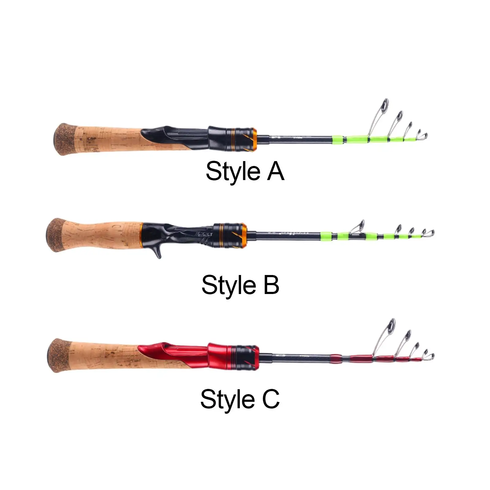 Telescopic Fishing Rod Durable Anti Slip Handle for Bass Ponds Fishing Gears