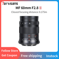 7artisans 60mm F2.8 II MF APS-C 1: 1x Ultra Macro Lens For Sony E Nikon Z Z50 Fuji XF Canon EF-M Canon RF R6 M4/3 Leica L mount