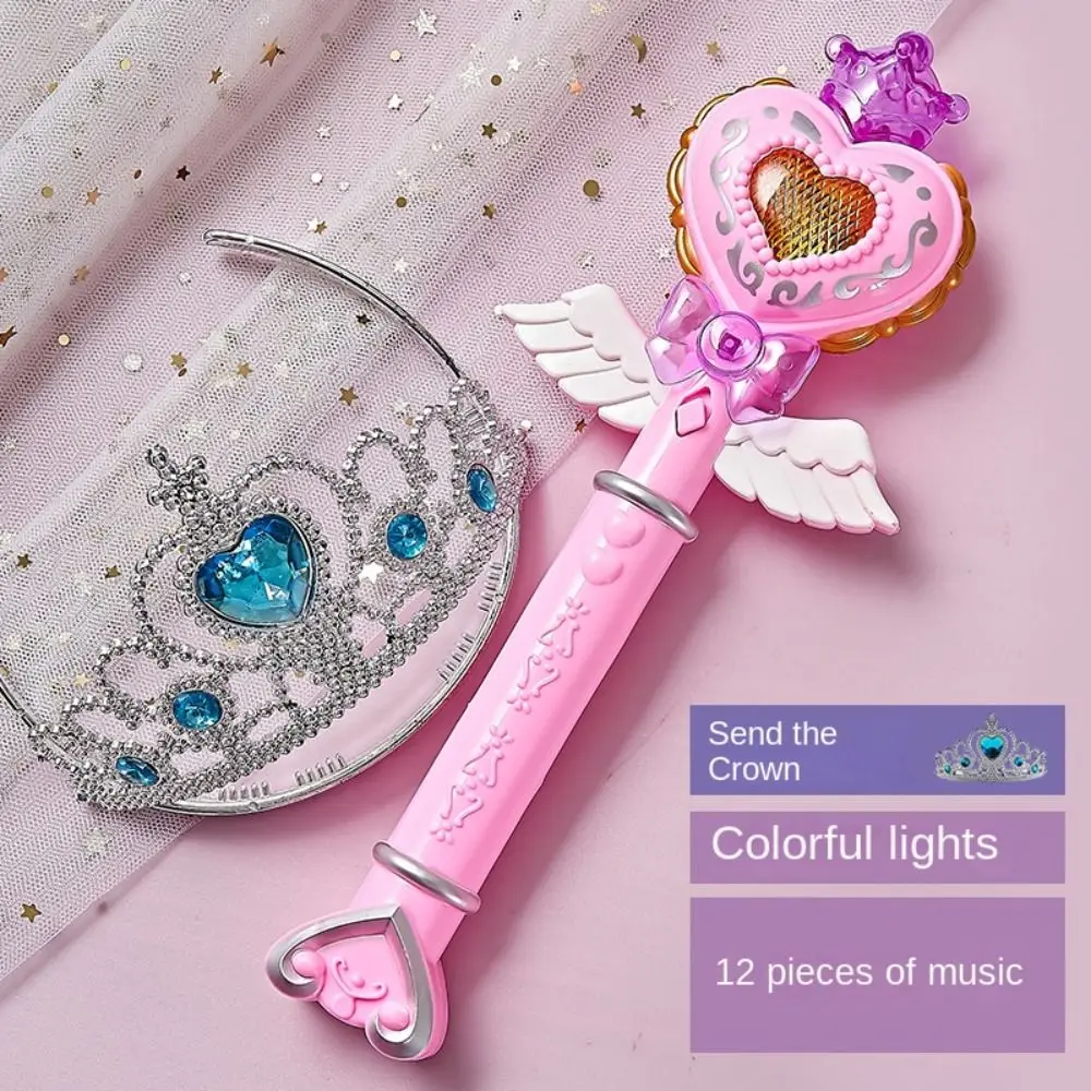 Luminous Cartoon Flashing Glow Stick Music Sound Flashing Glow Stick Colorful Cute Wand Fairy Cartoon Anime Toys Halloween Toys