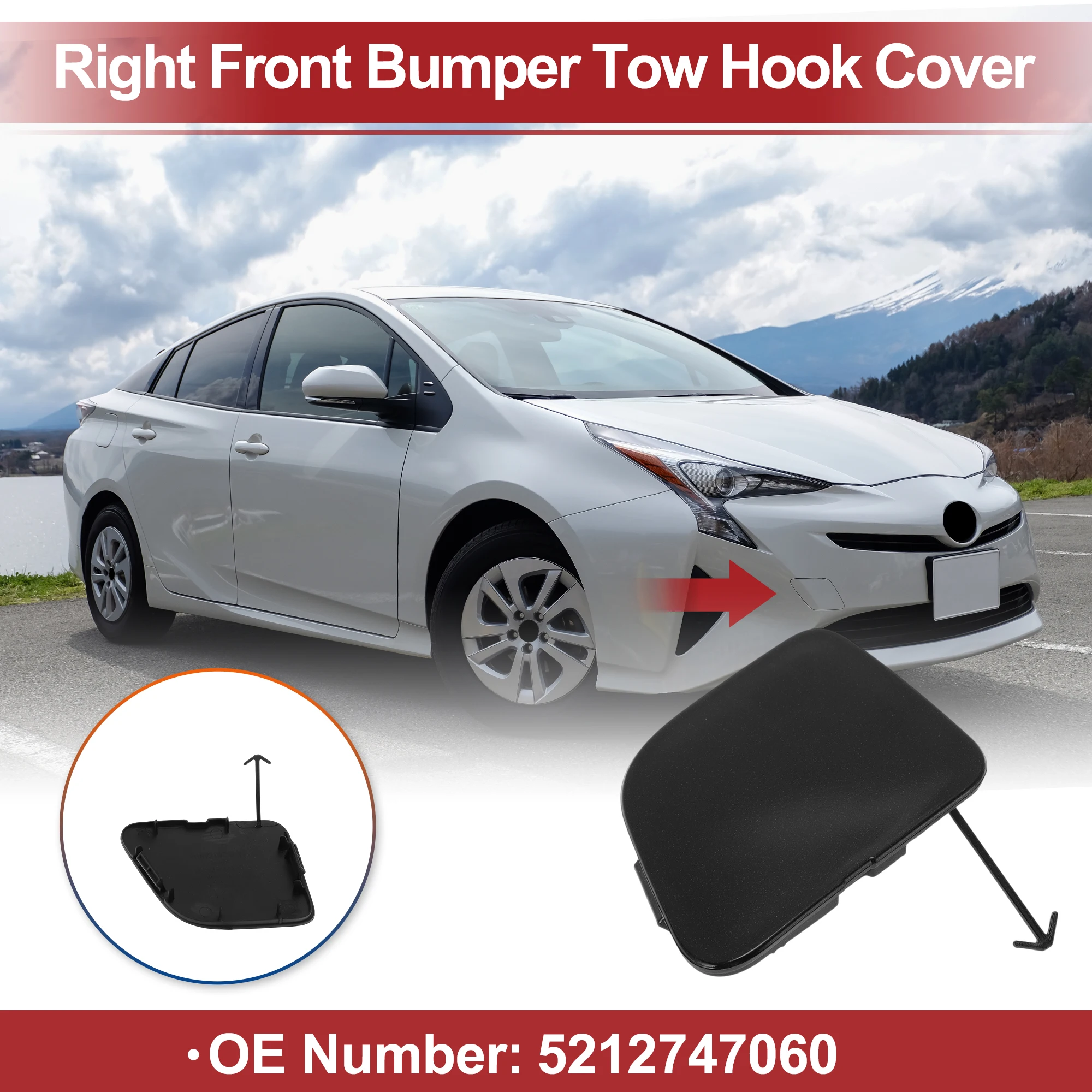 

UXCELL крышка правого переднего фаркопа автомобиля для Toyota Prius V 2014-2017 No 5212747060