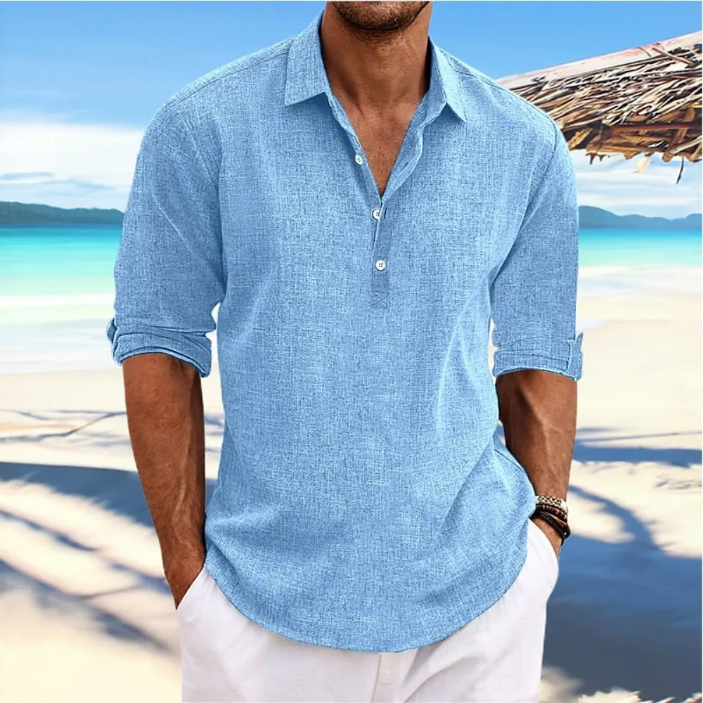 Loose Long Sleeve Pullover Shirt Men's Casual Trendy Top