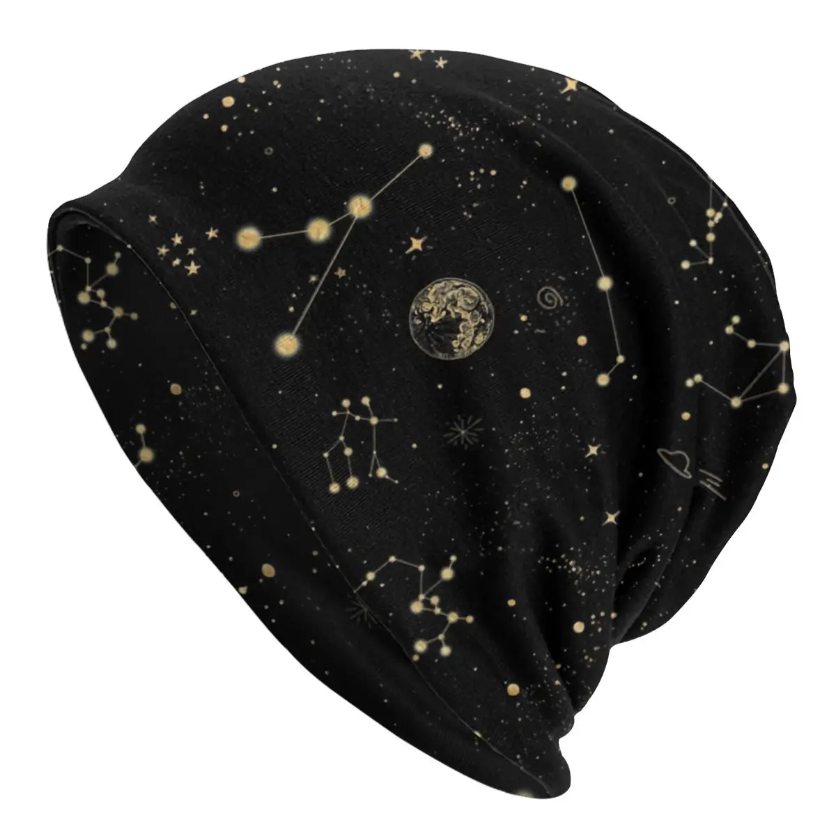 Into The Galaxy Beanie Bonnet Knitting Hat Men Women Cool Unisex Space Constellations Winter Warm Skullies Beanies Cap