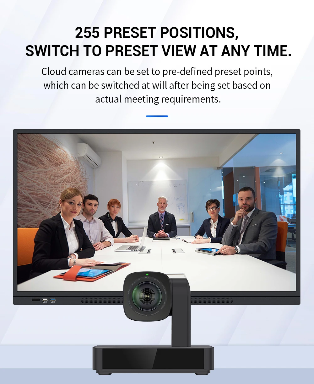 2025 Portable Video Conference System Camera 4K with PTZ and AI - USB Speakerphone for Zoom, Teams, and Google Meet Conference