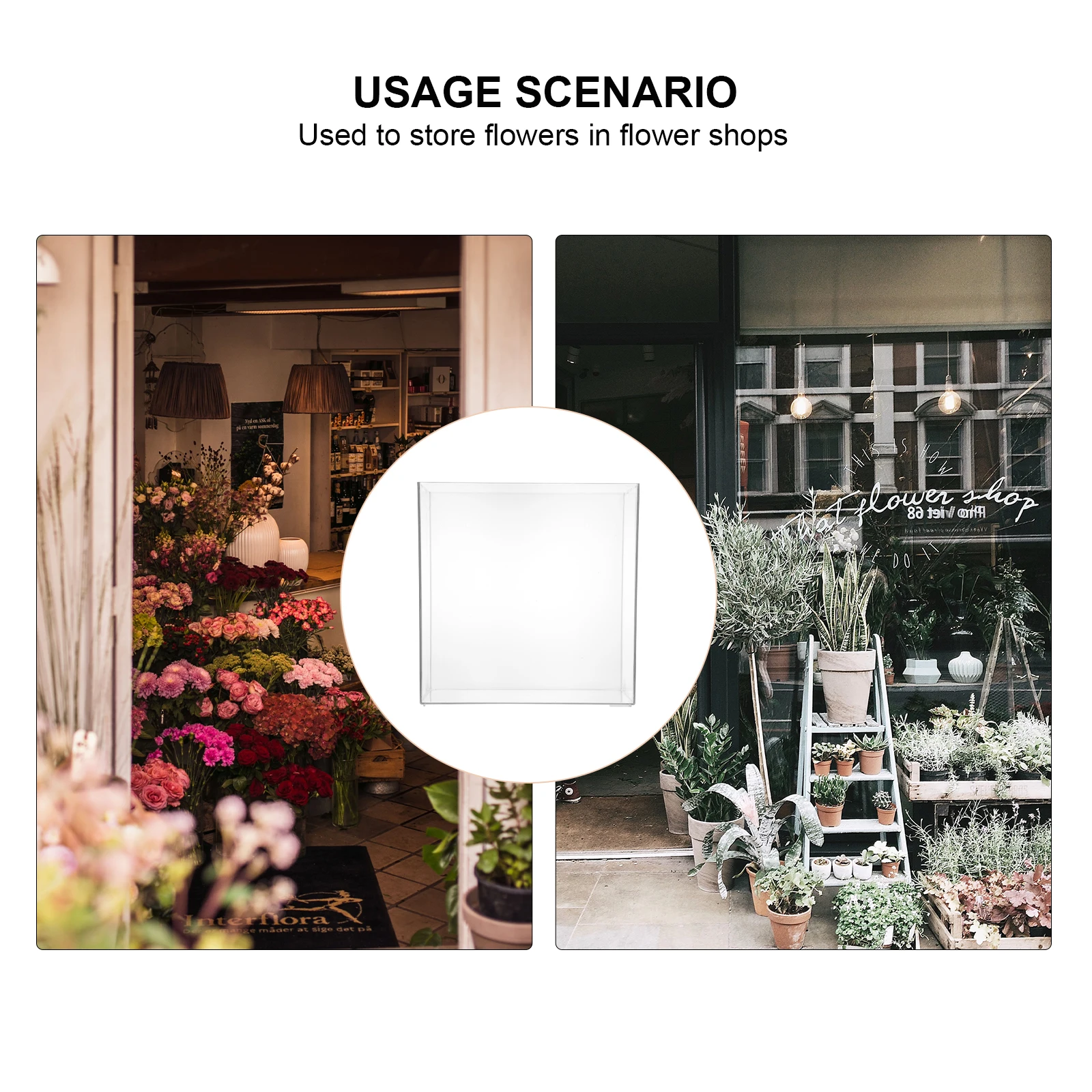 

Transparent Acrylic Bucket Multi function Plant Storage Sundries Display Cases Flower Bucket Vases Household Decor