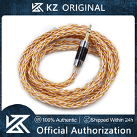 KZ 8 Core Gold Silver Copper Mixed Plated Upgrade Cable Earphones Cable With 3.5mm 0.75mm Pin KZ ZSN PRO ZSX DQ6 ZAX ZS10 PRO