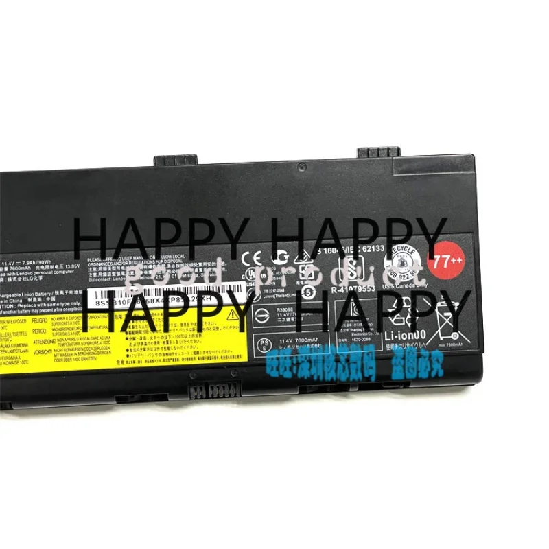 New 77+ Laptop Battery For Lenovo Thinkpad P50 P51 P52 Series 01AV477 01AV495 01AV496 L17M6P51 11.4V 90Wh