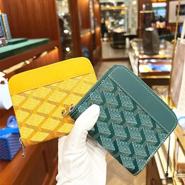 

Кожаный мини-кошелек с молнией, дизайнерский кошелек для монет, держатель для карт, женский и мужской люксовый кошелек, брелок для ключей, держатель для удостоверений личности, монетница.