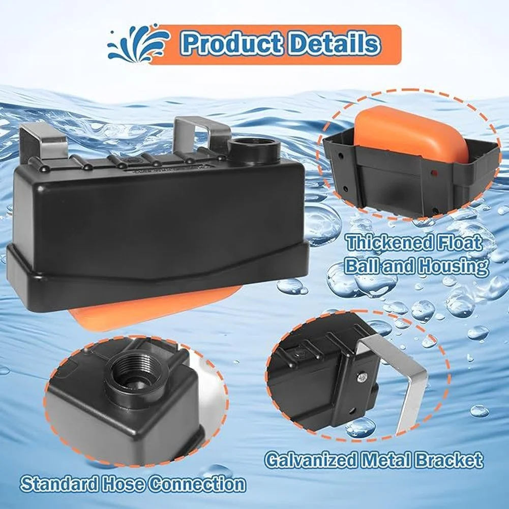Automatic Water Tank Float Valve With 3/4-inch Connector For Livestock Water Troughs For Ponds/Farms Cattle Goats Chickens