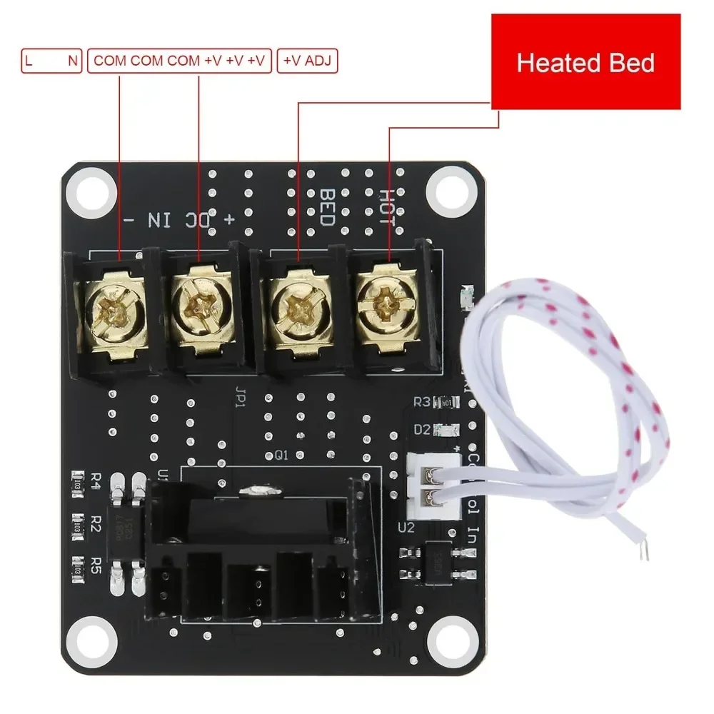 3D printer Hot Bed MOSFET Power Expansion Board / Heat bed Power Module For Anet A8 A6 Compate Black Ramps1.4 High Power Module