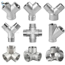 BSP Male+Female Threaded 3 4 5 Way Tee Y X Pipe Fitting 1/4