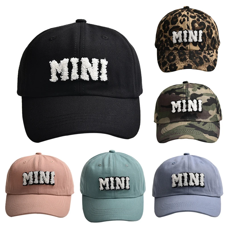 Letter MAMA MINI Embroidered Baseball Cap Outdoor Casual Sun Protection Parent-Child Caps Monther\'s Day Gifts for Mom Kids Gifts