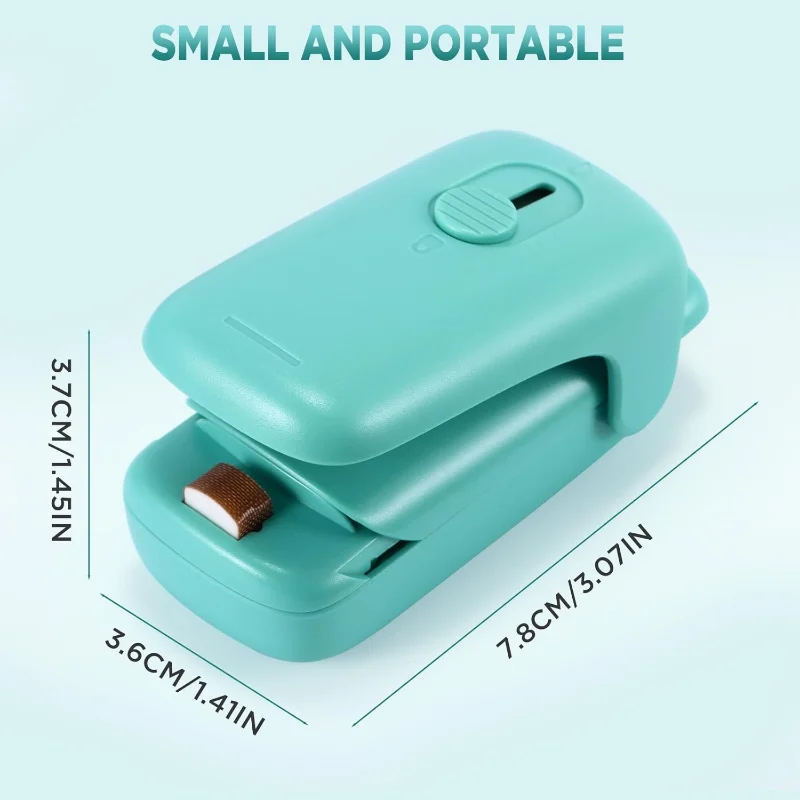 Mini aferidor do saco, aferidor do vácuo do saco 2 em 1 aferidor e máquina de corte portátil aferidor do calor com para saco plástico lanche alimentos sav