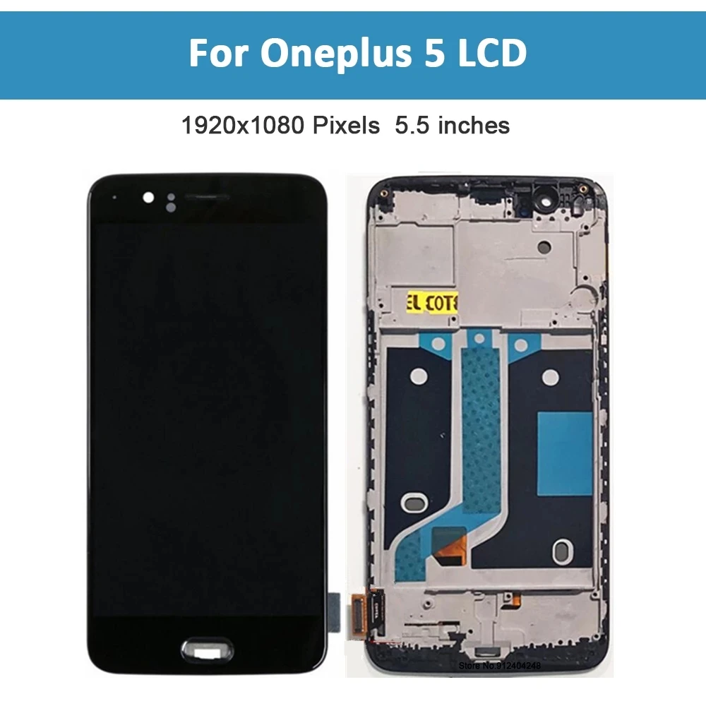 OLED LCD For Oneplus 5 A5000 LCD Display Touch Screen With Frame Digitizer Replacement For One Plus 5 1+5 A5000 LCD Display