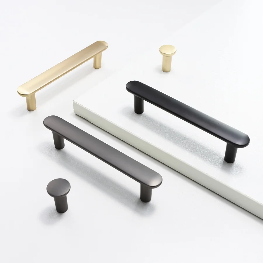 Maniglie solide minimaliste per armadietti, cassettiere, maniglie per porte dell'armadio, pomelli per cassetti dell'armadio, ferramenta per mobili da cucina