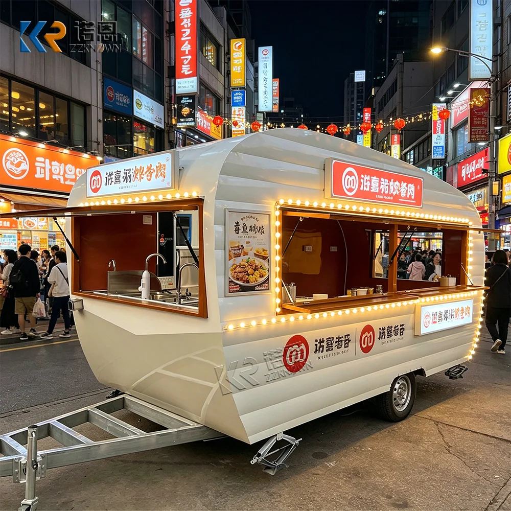 

Profitable Custom Fully Equipped Food Trailer Waffle Fast Food Truck Outdoor Mobile Food Truck Trailer with Concession Window