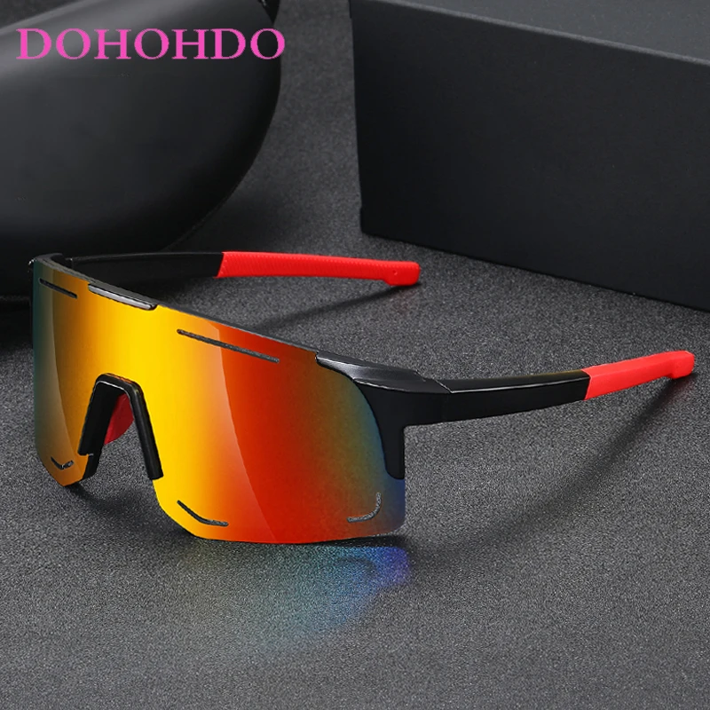 

DOHOHDO New Oversized Punk Shield Sunglasses Men UV400 Big FrameLuxury Brand Steampunk Mask Sun Glasses For Ladies Sports Goggle