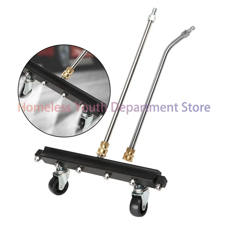 

High Pressure Washer Undercarriage Cleaner 6 Nozzle Under Car Water Broom Attachments Cleaning Machine