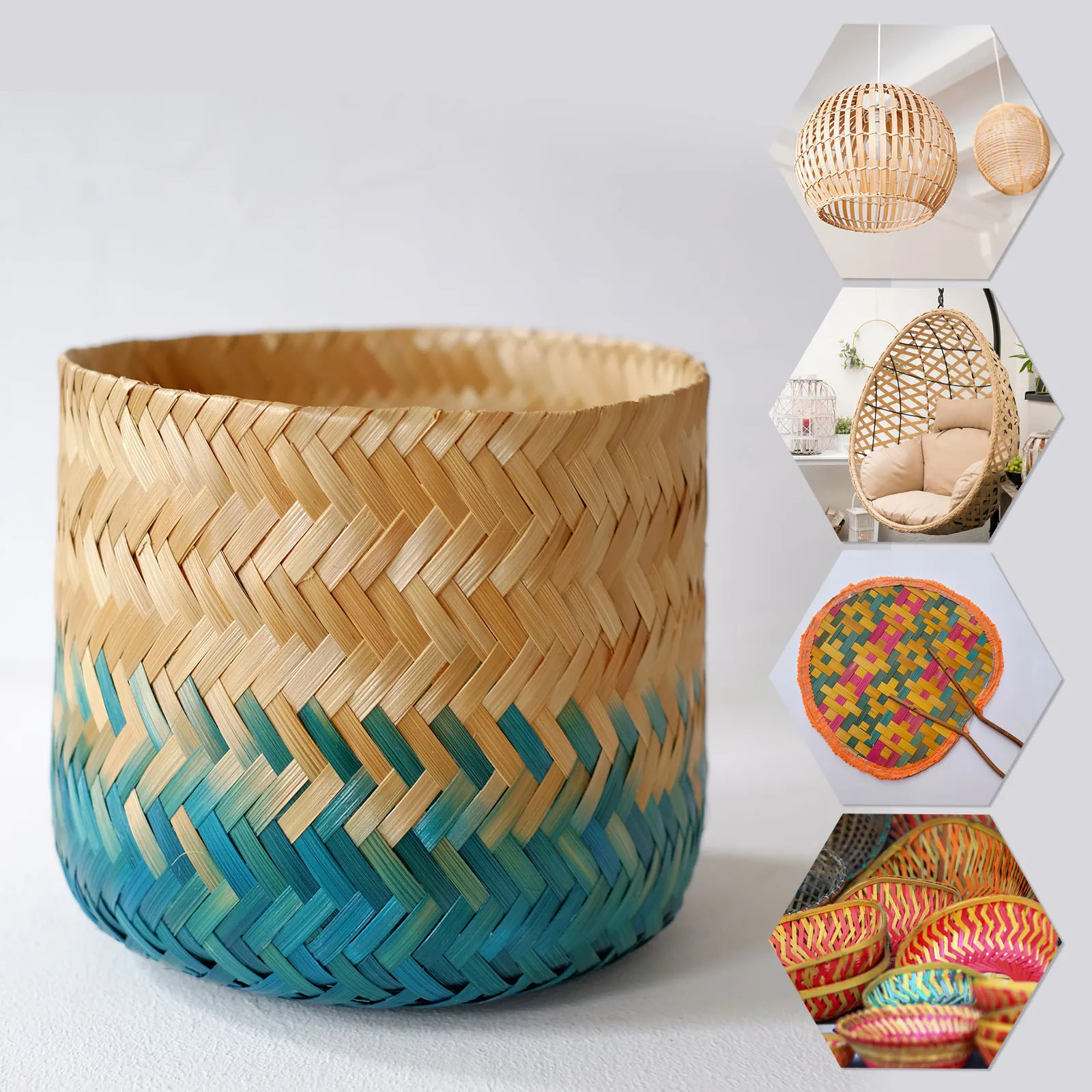 3/5/7 قطعة شرائط الخيزران للنسيج 7/16 "x 10 قدم رقيقة شقة الخوص الروطان قصب القصب لصنع سلة حزام Crafts بها بنفسك الحرف #5