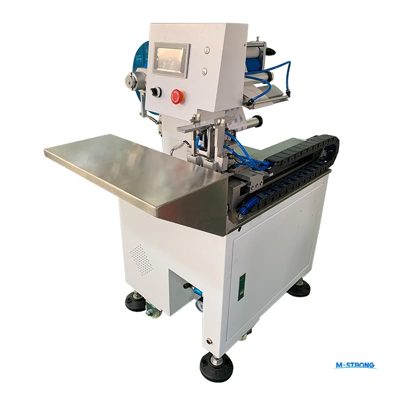 

Automatic Wire Harness Flag Round Tube Data Cable Earphone USB Double Fold Folding Labeling Machine Label Fold in Half Machine