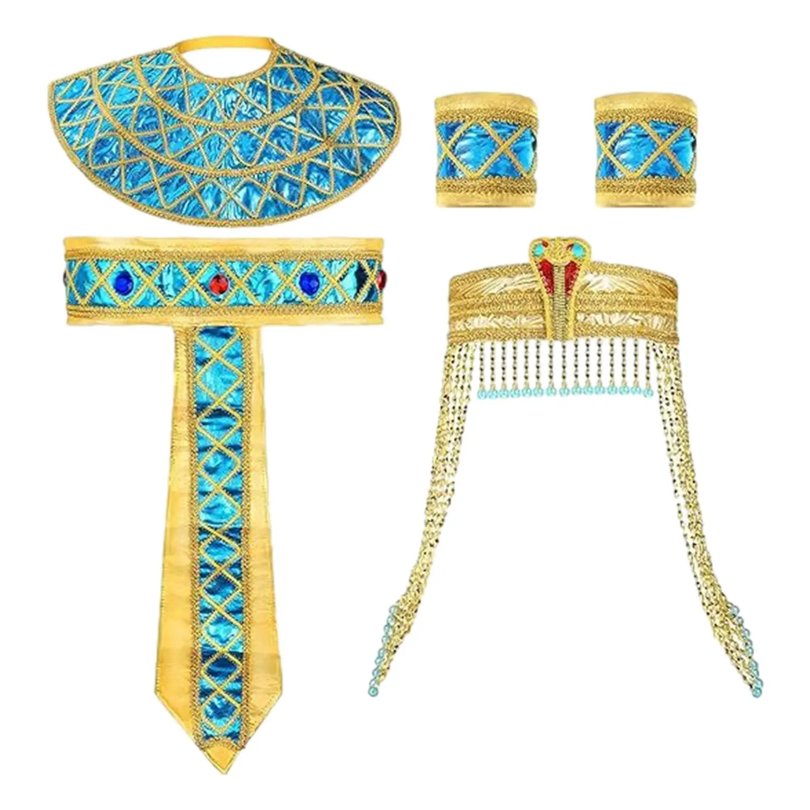 Accesorios de disfraz egipcio para mujer, pulsera de Egipto antiguo para fiesta de cumpleaños, disfraz de Hada de carnaval, traje de juego de rol para niñas