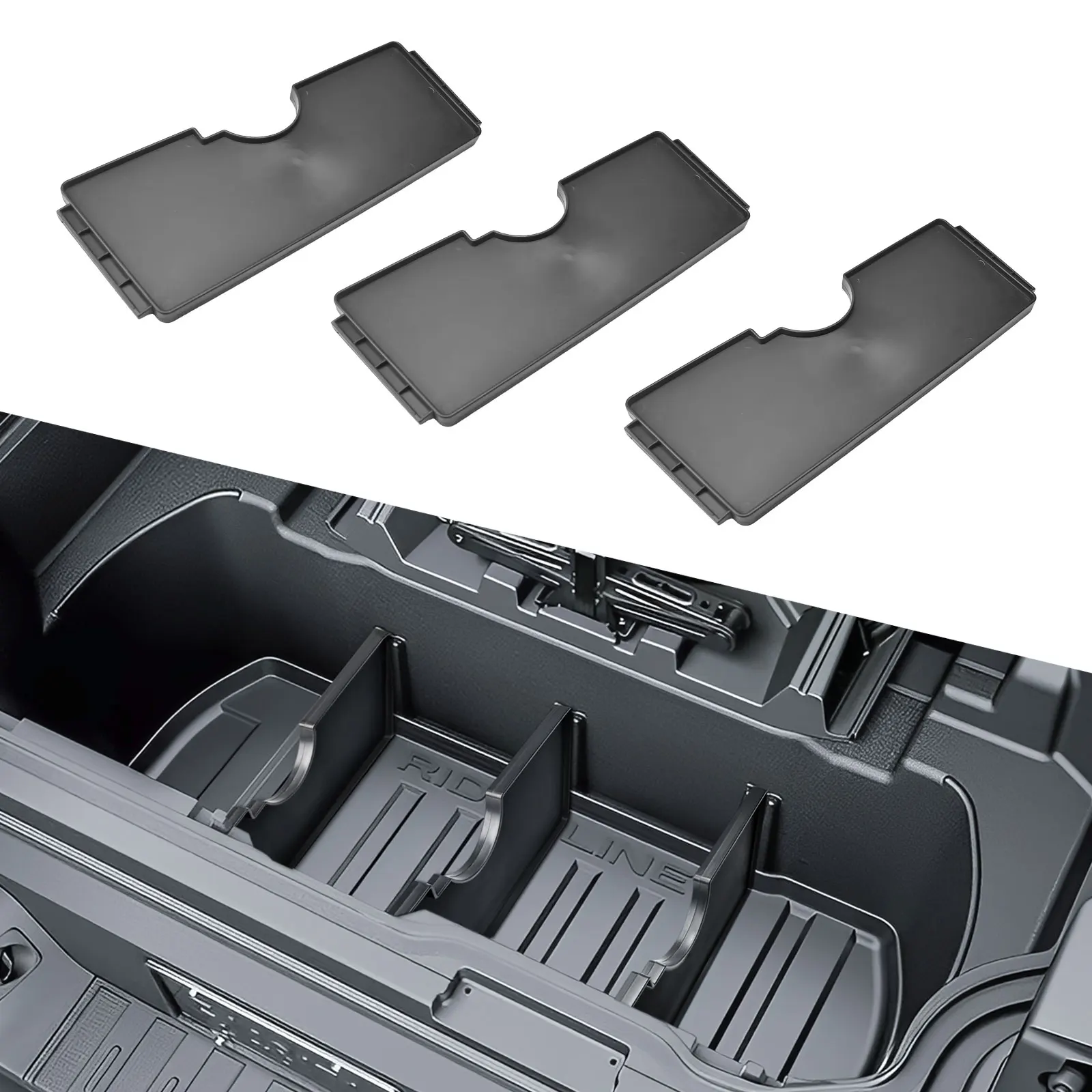 

Tailgate Storage Dividers Trunk In-Bed Dividers For 2017-2025 Honda Ridgeline Truck Rear Storage Box Dividers Tray Accessories