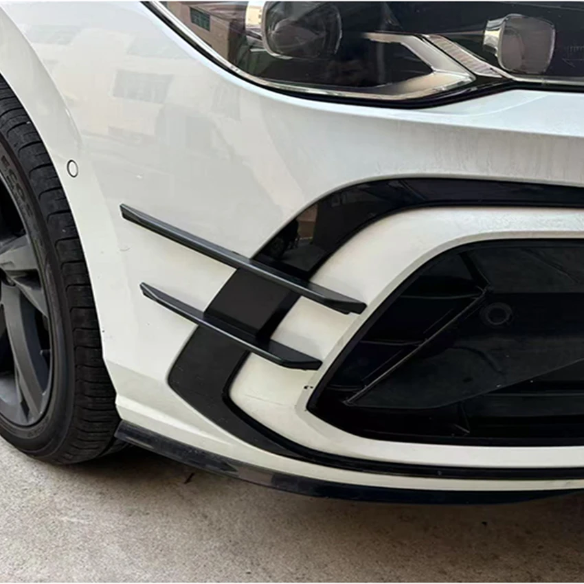 2019 - 2025 For VW Golf 8 8.5 MK8 Ⅷ GTI GTD GTE R-line Tusk Style Front Bumper Side Air Vent Lip Splitter Canard ABS Spoiler view 5