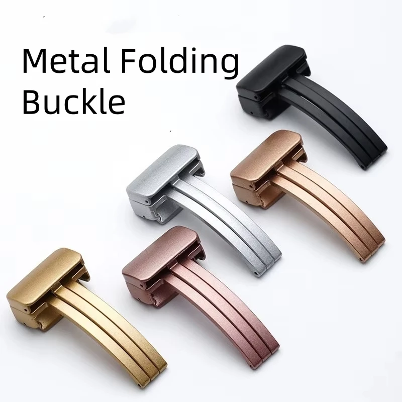 14 16 18 20 22 مللي متر مشبك ساعة معدني للجلود حزام ساعة سيليكون للطي مشبك ساعة استبدال العالمي ساعة اكسسوارات