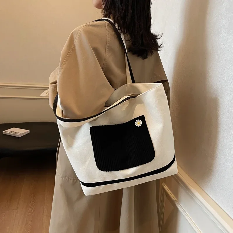 Casual Large-capacity Bag Women's New Tote Bag Simple and Versatile Commuter Shoulder Travel Bag